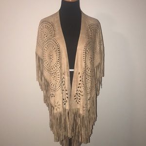 Suede Shoulder Wrap with Fringe💖💖